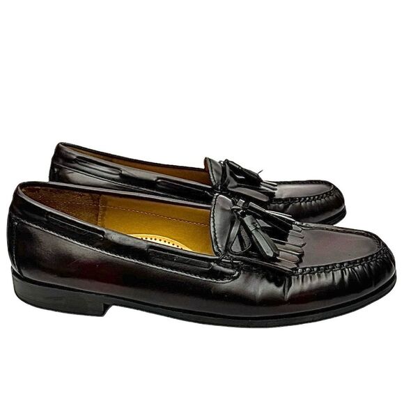 COLE HAAN Men’s Classic Burgundy Leather Tassel Loafers Size 11 D – Pre-Owned